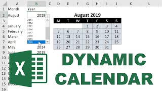 How to make a dynamic calendar in excel [upl. by Ariamat944]