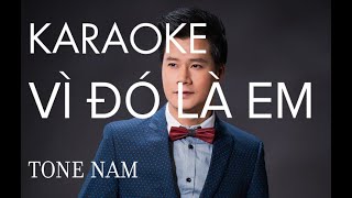 KARAOKE VÌ ĐÓ LÀ EM  TONE NAM  QUANG DŨNG [upl. by Isej]