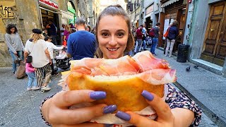 Street Food in Italy  FLORENCES 1 PANINI at Allantico Vinaio  ITALIAN STREET FOOD in Tuscany [upl. by Auehsoj]