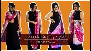 7 HandsFree Dupatta Draping Styles for Silk Dupattas  How to Drape Dupattas [upl. by Aeneas]