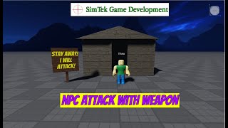 Create An NPC That Can Attack With A Weapon In Roblox [upl. by Nayrbo806]