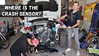 WHERE IS THE FRONT CRASH AIRBAG SENSOR ON A CAR [upl. by Reseta180]