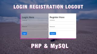 How To Make Login amp Registration Form In PHP And MySql Create SignIn amp SignUp Page [upl. by Yecac]