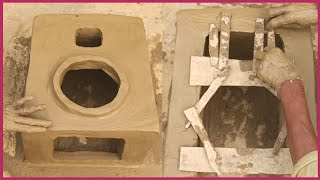 How to make mini clay stove at Home I Mini chulha making🏕♨️ [upl. by Eden261]