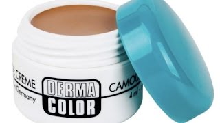 Kryolan Derma Color Camouflage Cream and Fixing Powder Review video [upl. by Siuqaj]