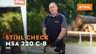 STIHL Check Motorsäge MSA 220 CB [upl. by Hosfmann]