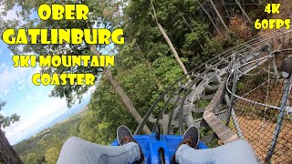 Ski Mountain Coaster at Ober Gatlinburg Full Speed POV in 4K [upl. by Saenihp]