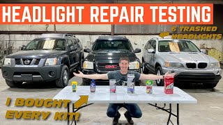 I Bought EVERY Headlight Restoration Kit At OReillys And Tested Them [upl. by Animehliw]