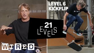 21 Levels of Skateboarding with Tony Hawk Easy to Complex  WIRED [upl. by Thetisa]