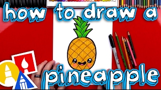 How To Draw A Cartoon Pineapple [upl. by Akemahs200]