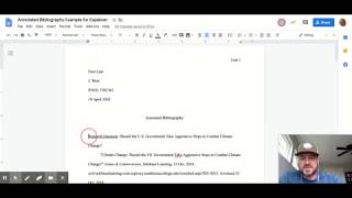 Formatting Your MLA Annotated Bibliography in Google Docs [upl. by Kwasi]