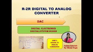 U5 L4  R2R ladder DAC  Working of R2R Ladder DAC  Digital to analog Converter [upl. by Catharine]