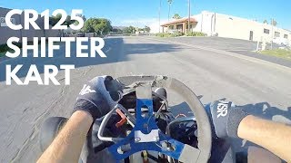 Cr125 Shifter Kart On The Street 80mph [upl. by Omer]