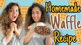 WE TRIED NANIs WAFFLE RECIPE  Chinki Minki  TWINS [upl. by Rikki]