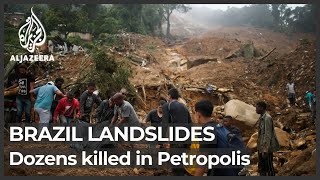 Dozens killed in landslides near Brazil’s Rio de Janeiro [upl. by Enaej176]