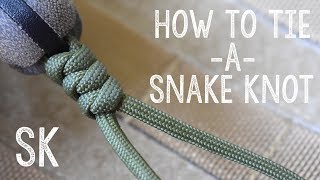 How to Tie a Paracord Snake Knot [upl. by Grigson]