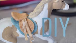 How to Make a English Saddle for Schleich Horses [upl. by Gnas]