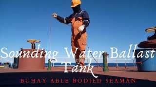 Sounding WBT Water Ballast Tank AB Work On Ship [upl. by Sello]