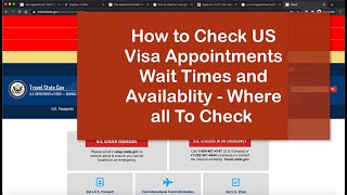 How to check US Visa Appointments Availability Wait Times  India Consulates  Twitter [upl. by Gussi851]