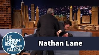 Nathan Lane and Jimmy Fallon Get in a Brawl [upl. by Ylelhsa]