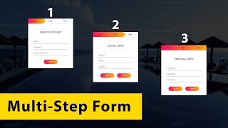 How To Make Form MultiStep Using HTML CSS amp JS  Create Form With HTML amp CSS [upl. by Mcclees514]