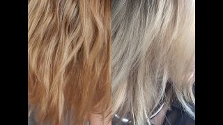 How To Tone Brassy Blonde Hair  DEMO with Wella T18  T11 [upl. by Suoilenroc869]