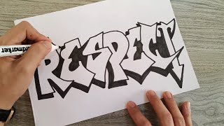 Graffiti Lettering 101  Easy Step By Step Lettering Tutorial  Arts amp Crafts  3D Lettering [upl. by Nylak]