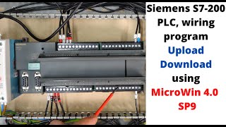 Siemens S7200 PLC wiring program upload  download using MicroWin 40 SP9  English [upl. by Enale]