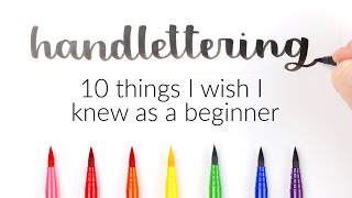 Beginner Hand Lettering Tutorial  10 Things I Wish I Knew As A Beginner  Learn How To Hand Letter [upl. by Willcox144]