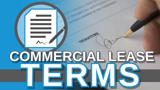 Typical Commercial Lease Terms That Everyone Should Know [upl. by Ynahirb]