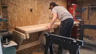 DIY Workbench Build  Wall Mounted Woodworking Bench [upl. by Siramay]