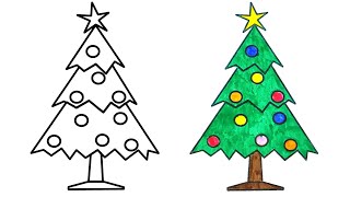 Si te vizatoni pemen e vitit te ri  how to draw a christmas tree and star [upl. by Liscomb839]