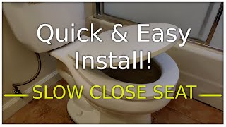 Slow Close Bemis Toilet Seat Easy Install [upl. by Sukul]