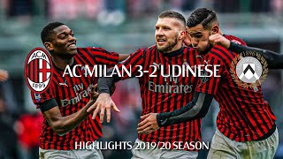 Highlights  AC Milan 32 Udinese  Matchday 20 Serie A TIM 201920 [upl. by Adnohsel]