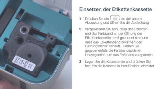 DYMO MobileLabeler  Einsetzen der Etikettenkassette DE [upl. by Bowman887]