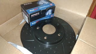 Brake Performance Rotors  Akebono Pro Act Pads Review [upl. by Nohsav184]