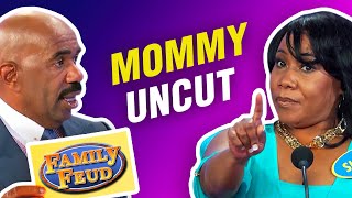 MOMMY UNCUT Steve Harvey says quotI QUITquot on Family Feud [upl. by Steiner]