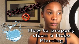 How to Properly Clean 🧼 Your Nose Piercings Tutorial [upl. by Darb]