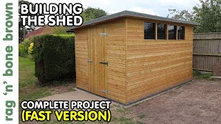 DIY Building A Shed From Scratch  Complete Project Fast Version [upl. by Chute770]