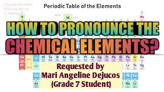 HOW TO PRONOUNCE THE 118 ELEMENTS IN PERIODIC TABLE  Teacher Maureen [upl. by Atneuqal]