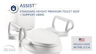 Installation ASSIST™ Standard Height Premium Toilet Seat  Support Arms [upl. by Hardin]