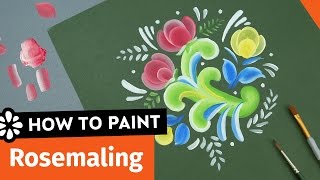 How to Paint Rosemaling  Sea Lemon [upl. by Loar]