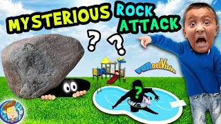 MYSTERIOUS ROCK in BACKYARD FUNnel Family Vlog [upl. by Daisy]