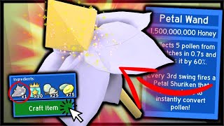 CRAFTING NEW PETAL WAND COLLECTOR amp SPIRIT PETAL REWARD  Roblox Bee Swarm Simulator [upl. by Asilef757]