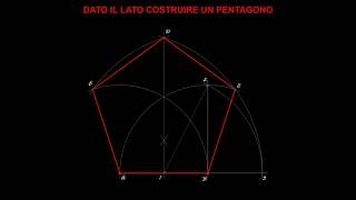 DATO IL LATO COSTRUIRE UN PENTAGONO [upl. by Ahidam325]