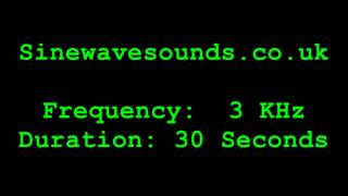 3KHz  3000 Hz Test tone  Sound  Tweeter Test [upl. by Gosselin115]