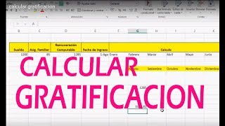 Calcular Gratificacion Facilmente Excel Gratis  Abogado Laboralista [upl. by Martz]