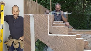 DIY DECK Part 7  Building Stairs [upl. by Gill]