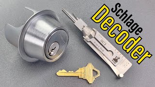 1244 Schlage Deadbolt OWNED By Lishi PickDecoder [upl. by Birdella]