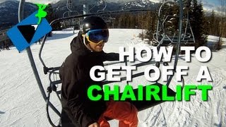 How to Get Off a Ski Lift Snowboarding  How to Snowboard [upl. by Drageruaeb]